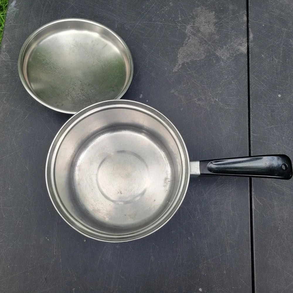Lustre Craft 3 Qt Pot 3 Ply Stainless Steel With Replacement Lid Made In USA